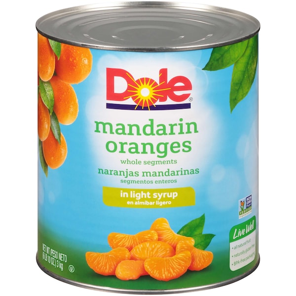 Dole Mandarin Orange In Light Syrup 100 oz. Can, PK6 PK6 04218 - main